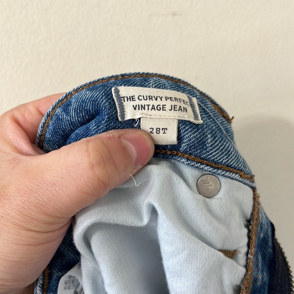 Madewell The Curvy Perfect Vintage Medium Wash Denim Jeans Size 28 Tall - Picture 11 of 12